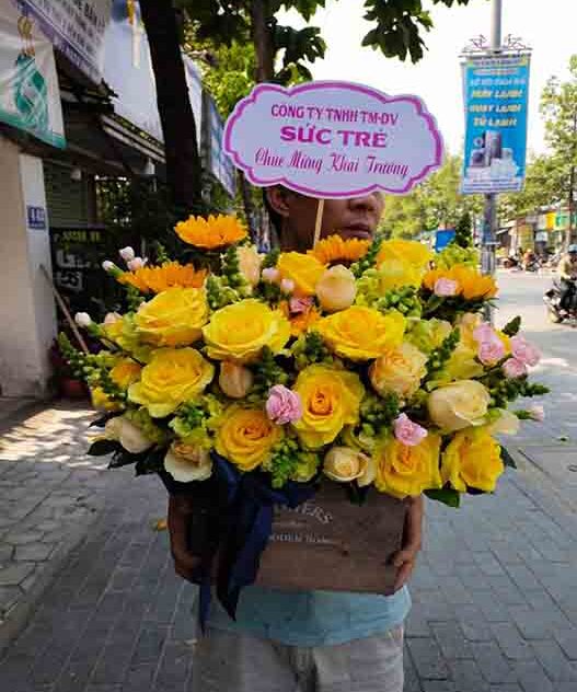 Giỏ Hoa Chúc Mừng Khai Trương