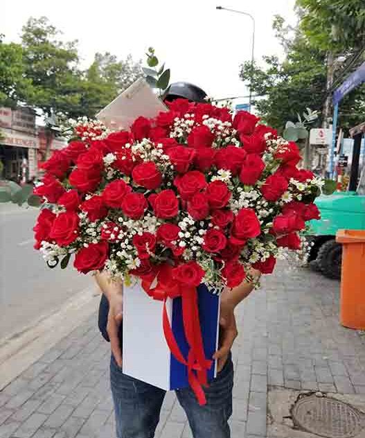 Giỏ Hoa Hồng Đỏ Đẹp